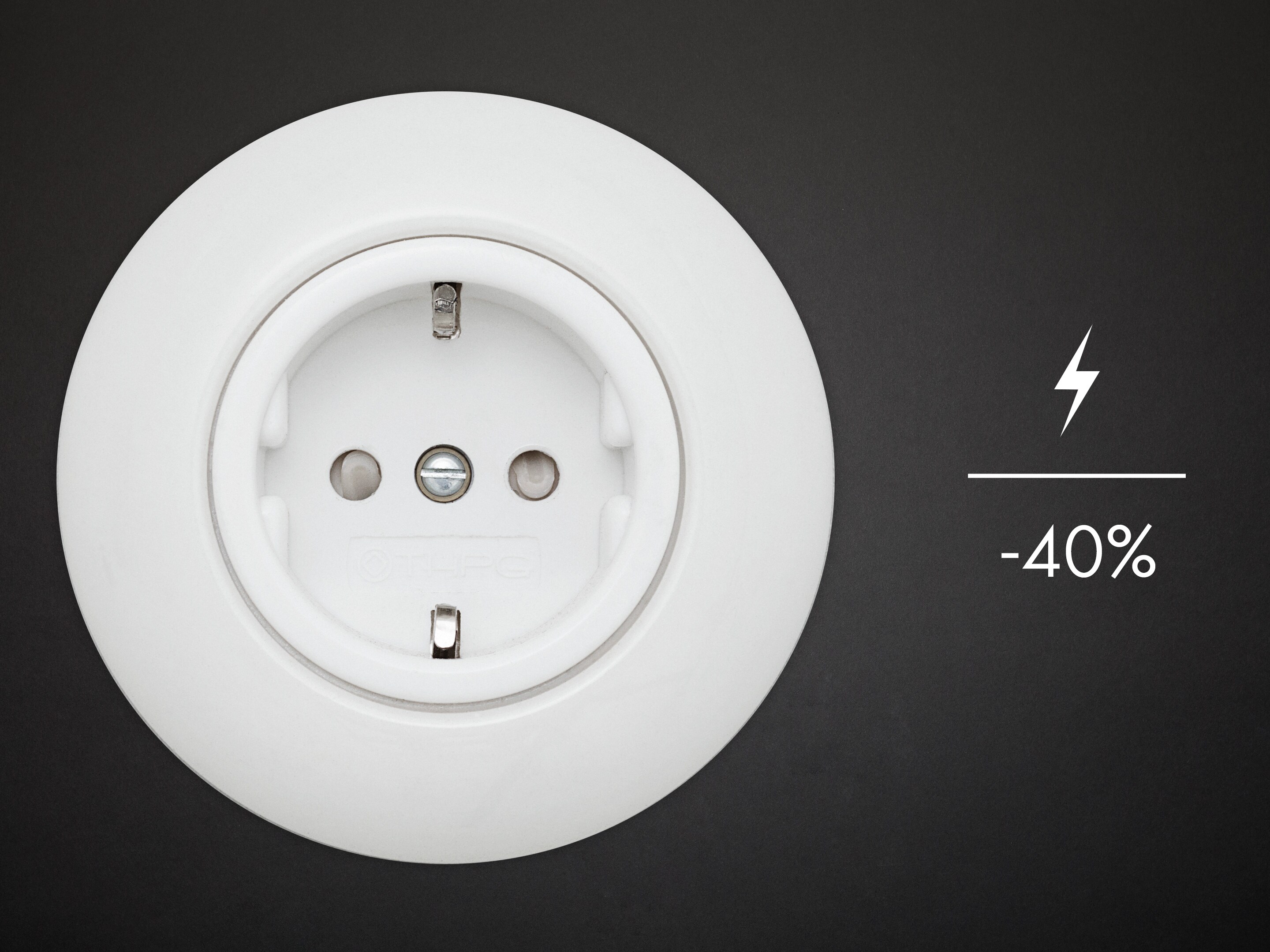 Et diagram av en stikkontakt som indikerer hvor mye energi du kan spare med en AEG vask-tørk søyle