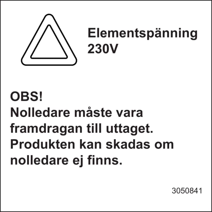 OBS! Støpsel til platetopp må koblet på ovnen!
Sjekk at alle kokesoner fungerer etter installering!