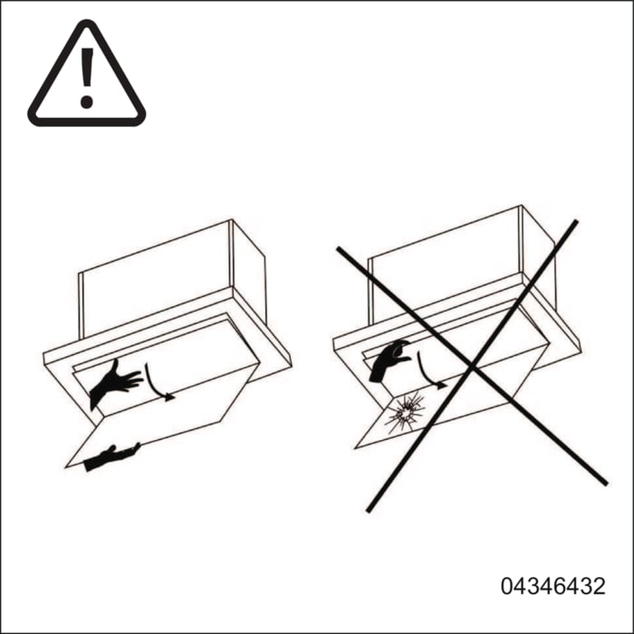 støtt glasset under flytting