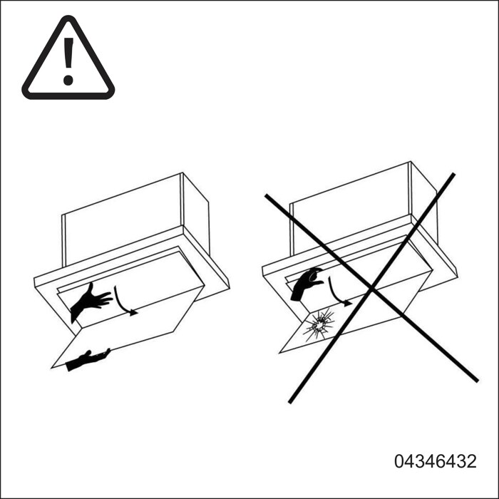 støtt glasset under flytting