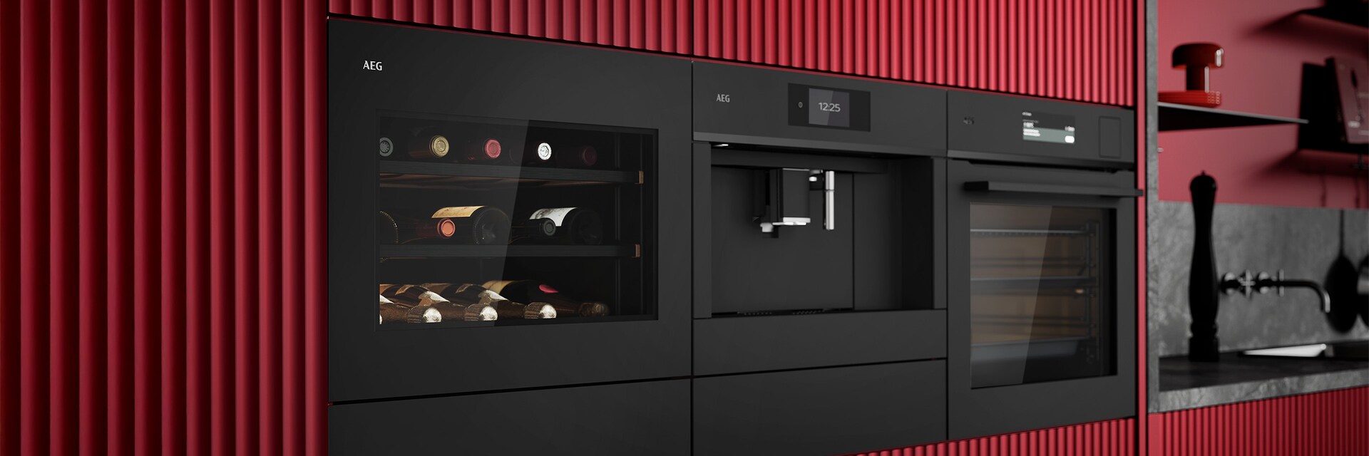 Vinskap fullt av vinflasker