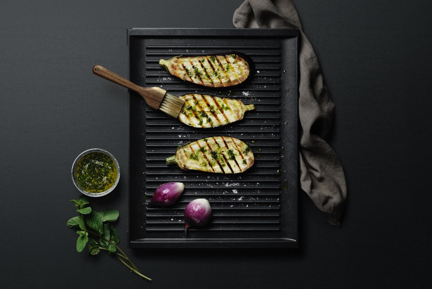 Bilde av grillede auberginer Bilde av grillede auberginer